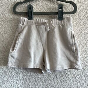 Zara Toddler Cream White Sweat Shorts 100% Cotton Size 18-24‎ Months
